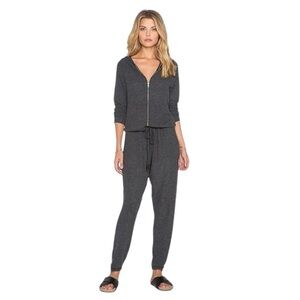 Michael Lauren Fargo Zip Up Jumpsuit Gray Size Medium
